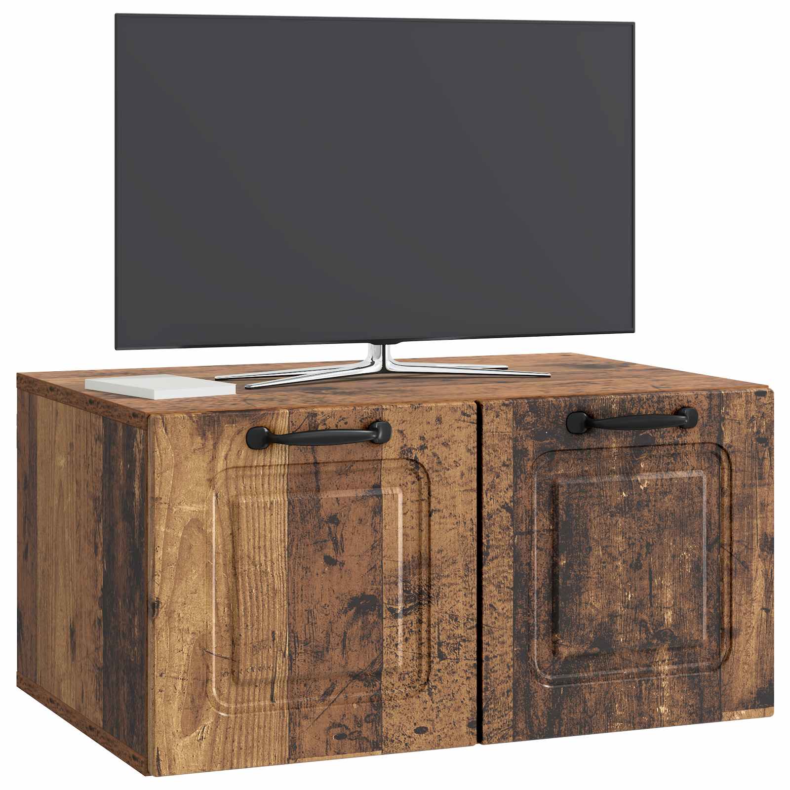Gabinete de TV de parede madeira antiga 59,5 x 41 x 30 cm
