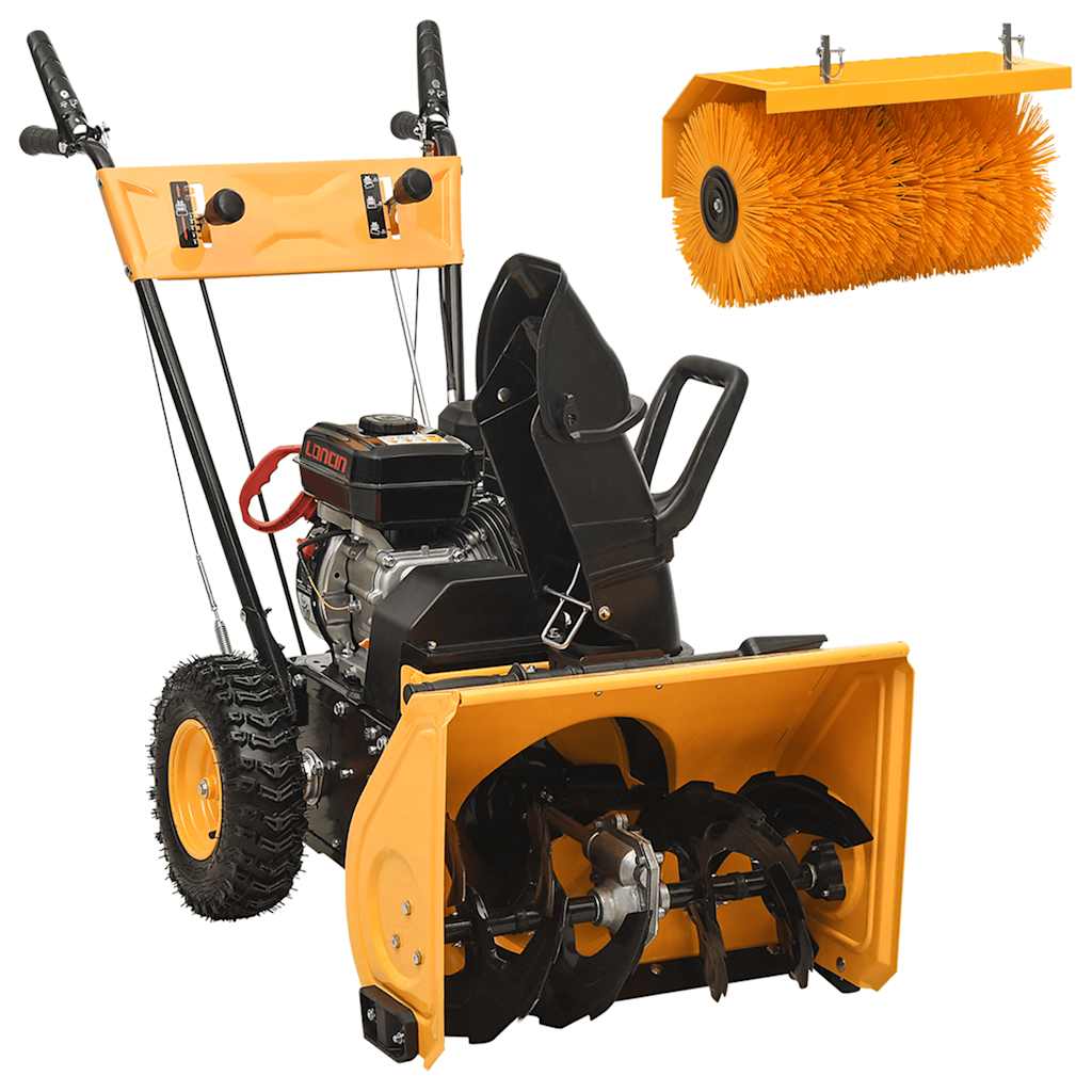 Conjunto de limpa-neves e varredor 4-em-1 a gasolina 6,5 cv