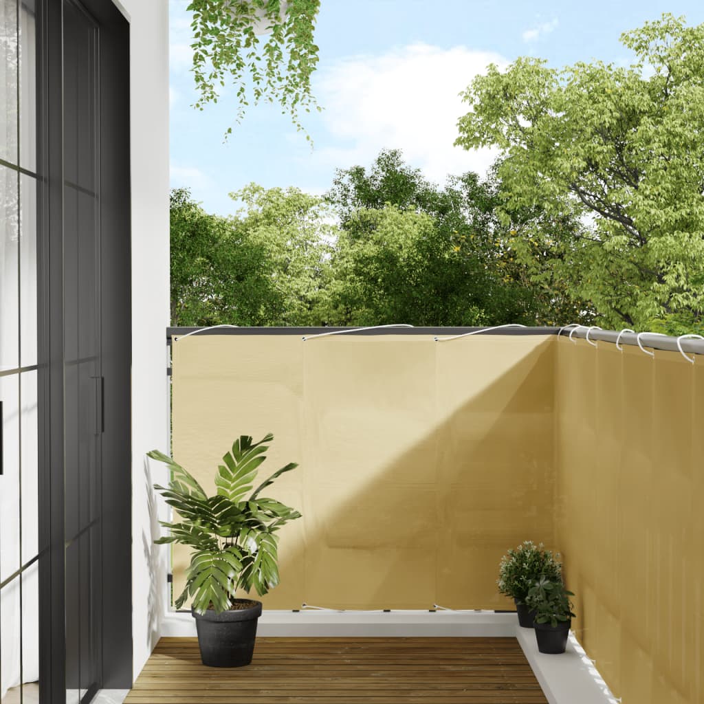 Tela de varanda 120x800 cm 100% poliéster oxford cor areia