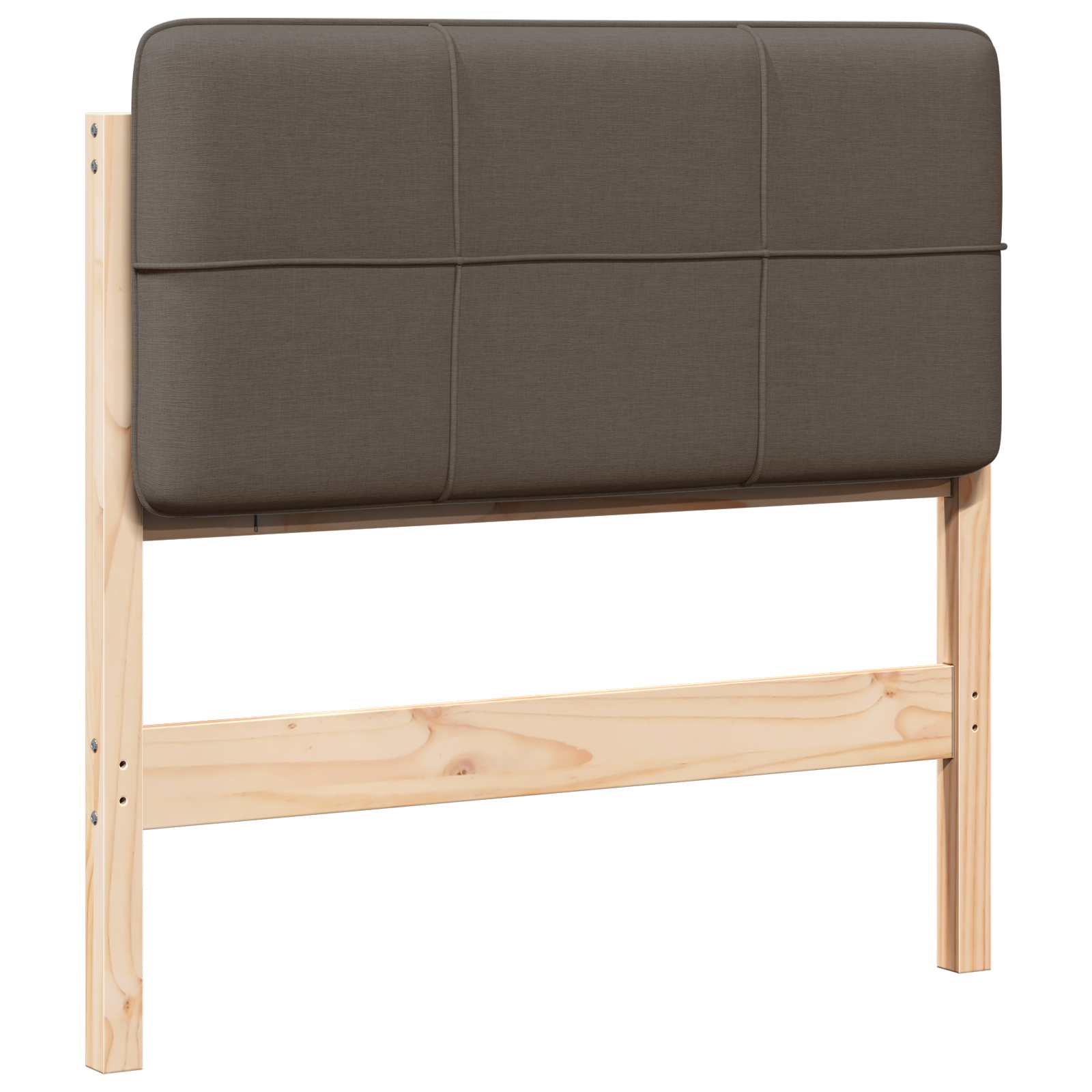 Cabeceira estofada com cabeceira marrom e taupe 80 cm