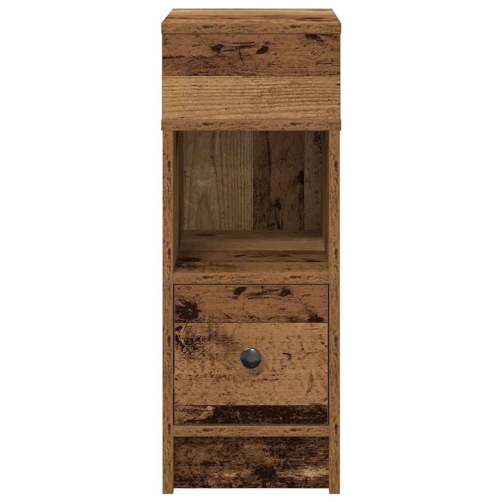 Mesa de cabeceira com gaveta 25x31x66 cm madeira velha