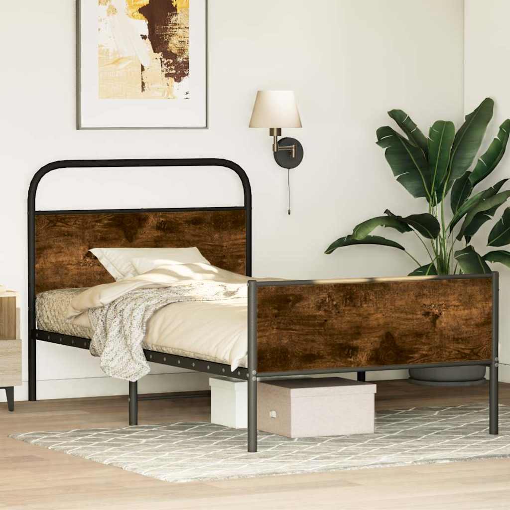 Estrutura cama s/ colchão derivados de madeira carvalho sonoma