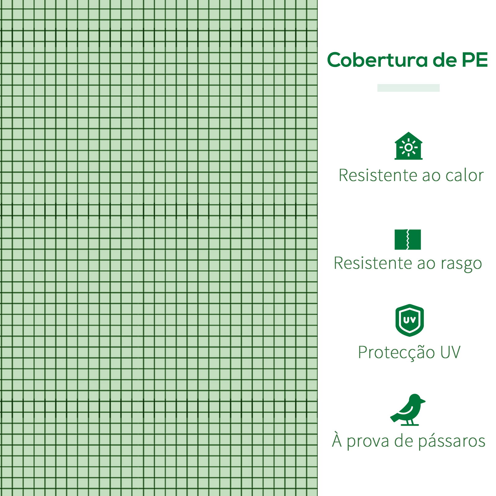Estufa 295x100x80 cm para jardim varanda estufa pequena para cultivo de plantas com 3 janelas estrutura de aço e PVC verde