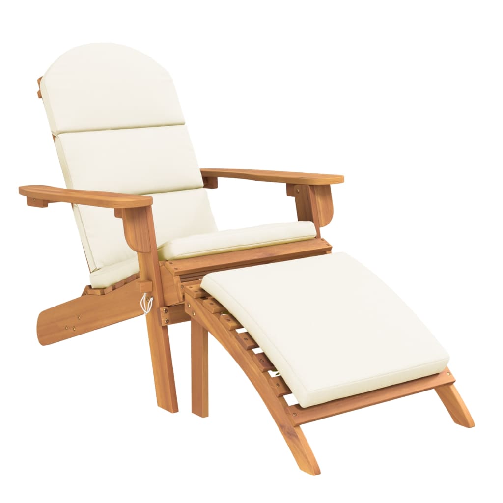 3 Pcs conjunto lounge de jardim adirondack acácia maciça