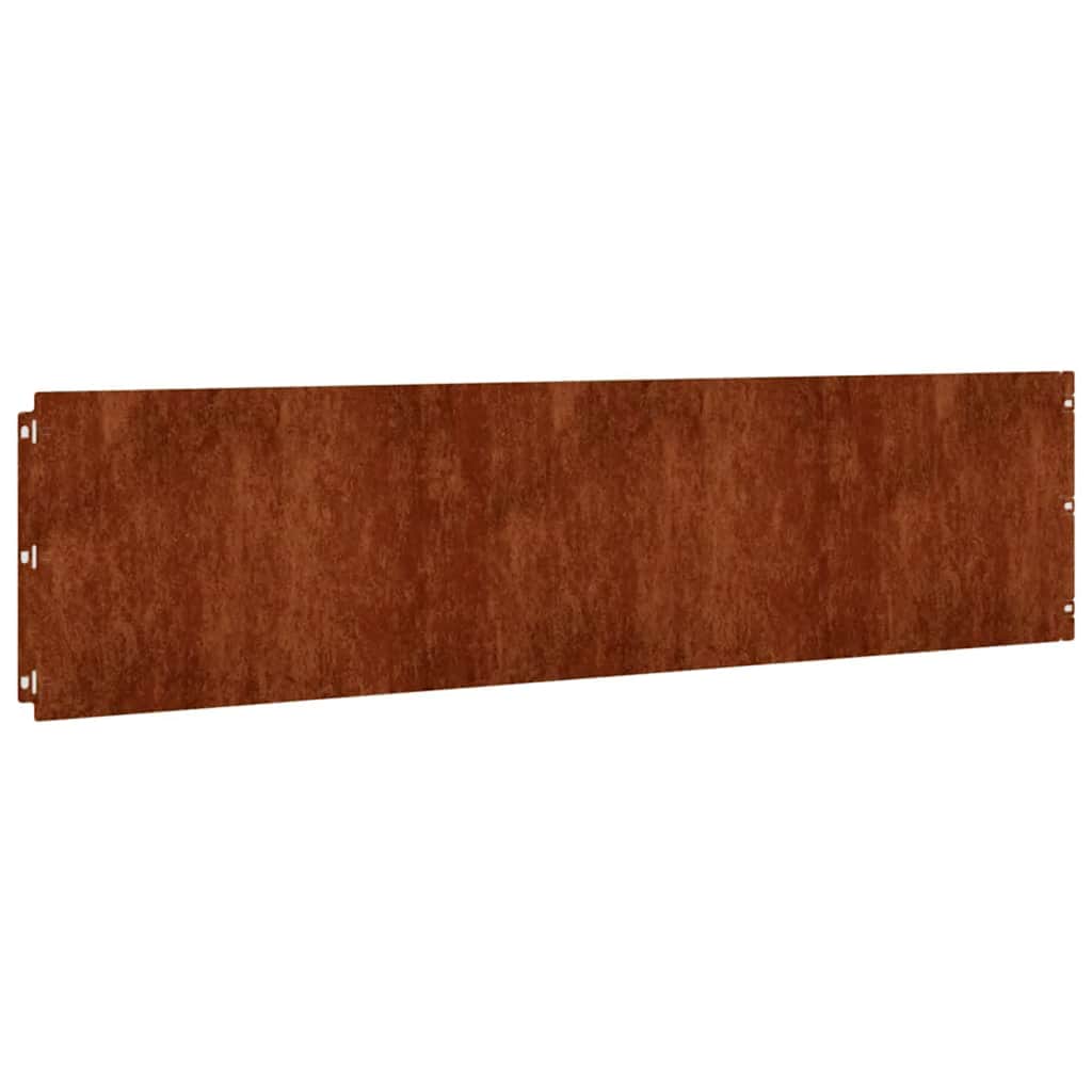 Bordas de relvado 10 pcs 25x103 cm aço corten flexível