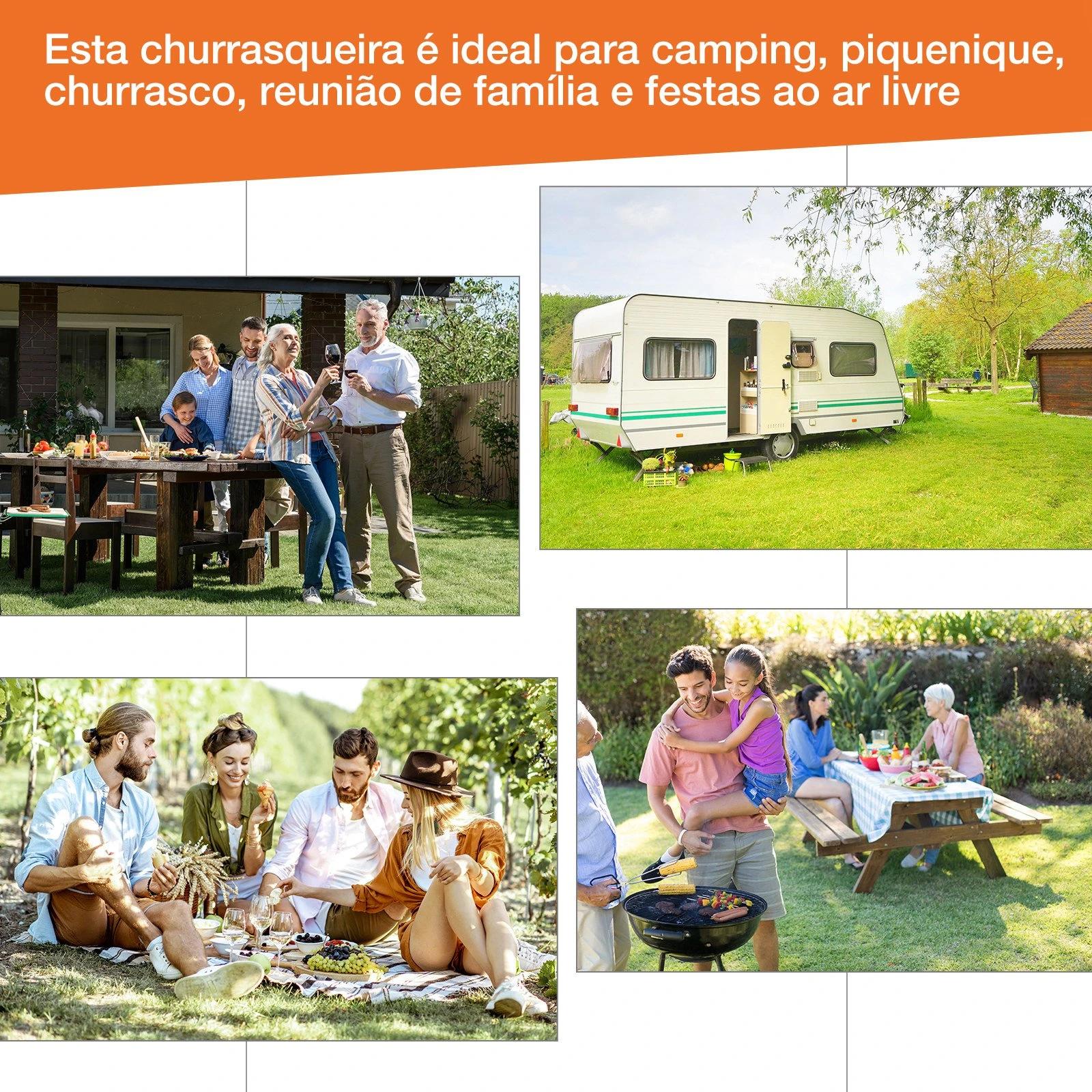Barbecue a carvão com grelha ajustável em altura prateleira de armazenamento e rodas 90x45x96 cm preto