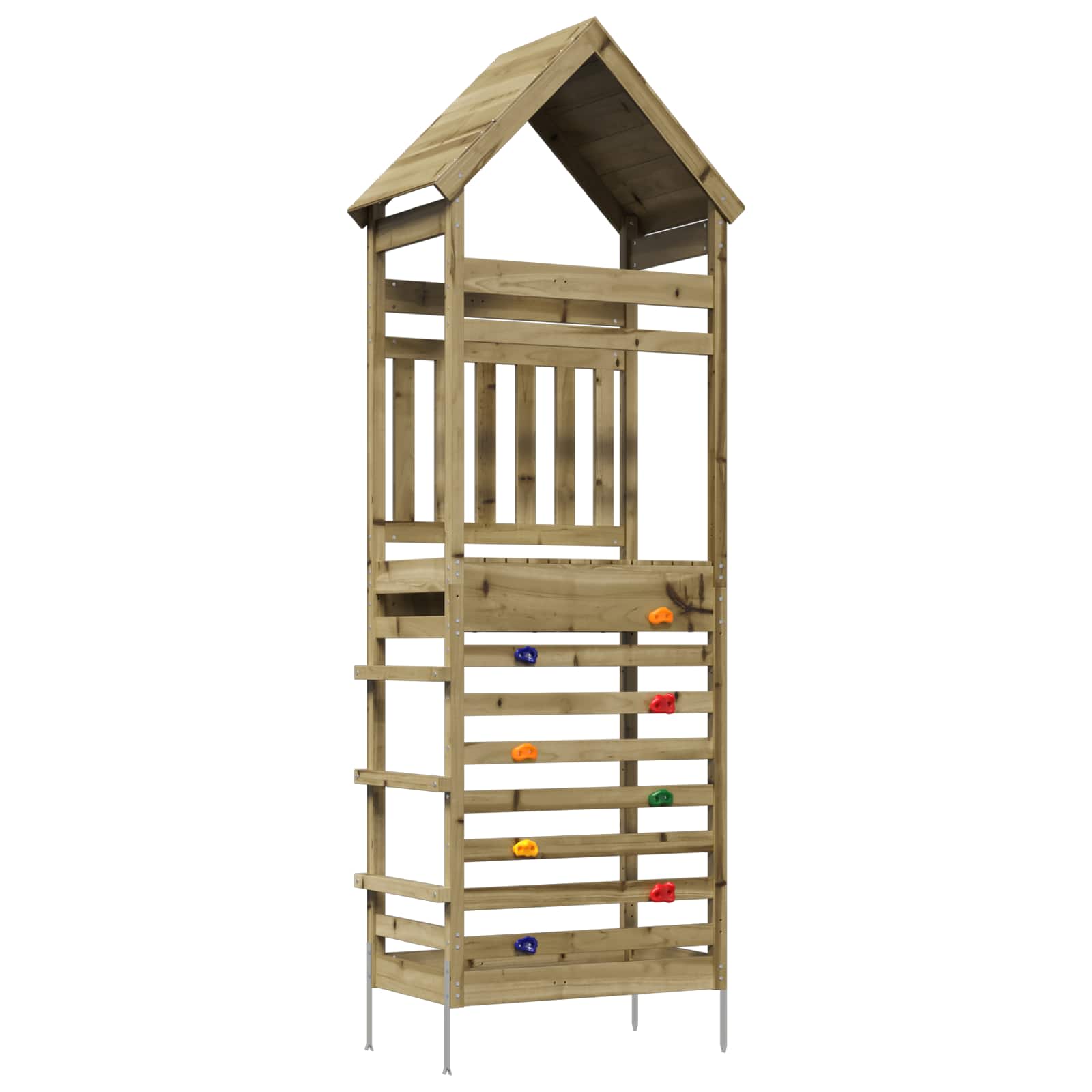Torre de brincadeira ao ar livre pinho sólido impregnado