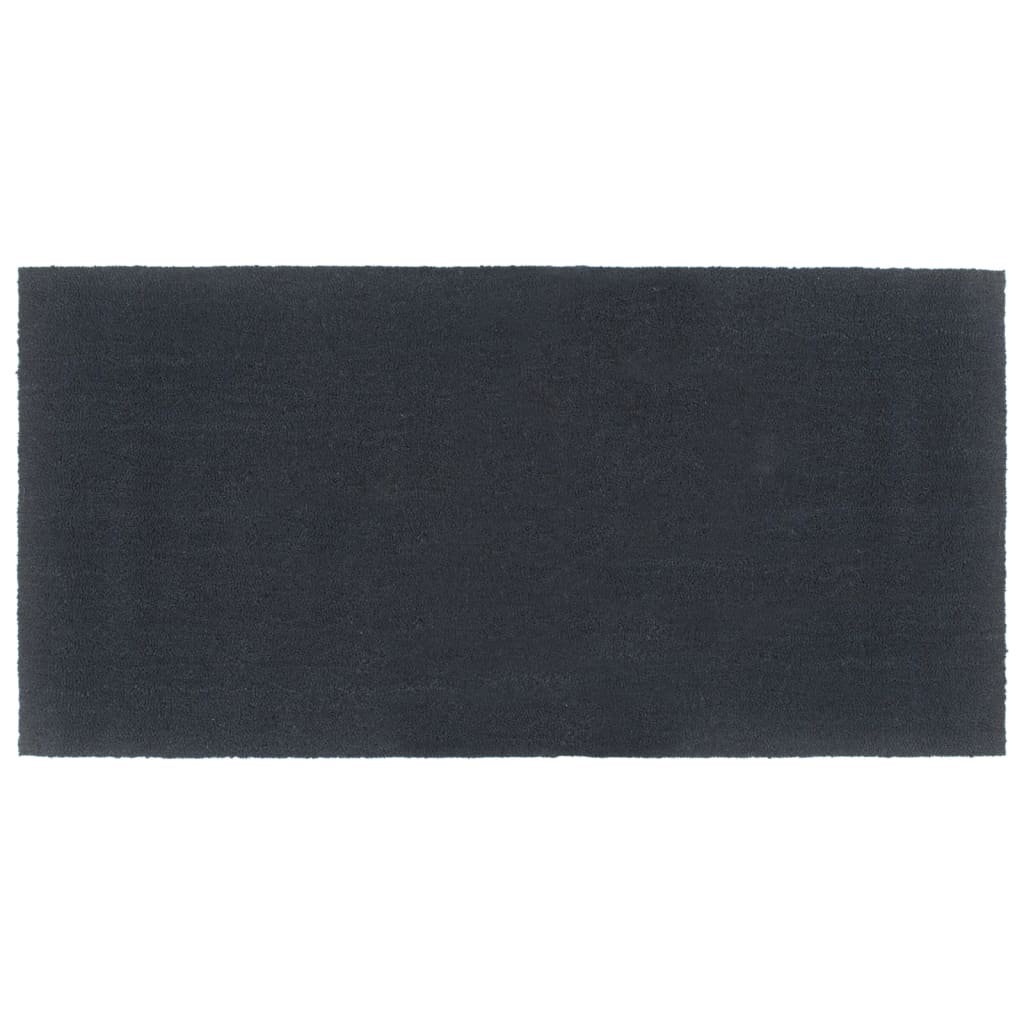 Tapete de porta 100x200 cm fibra de coco tufada cinzento escuro