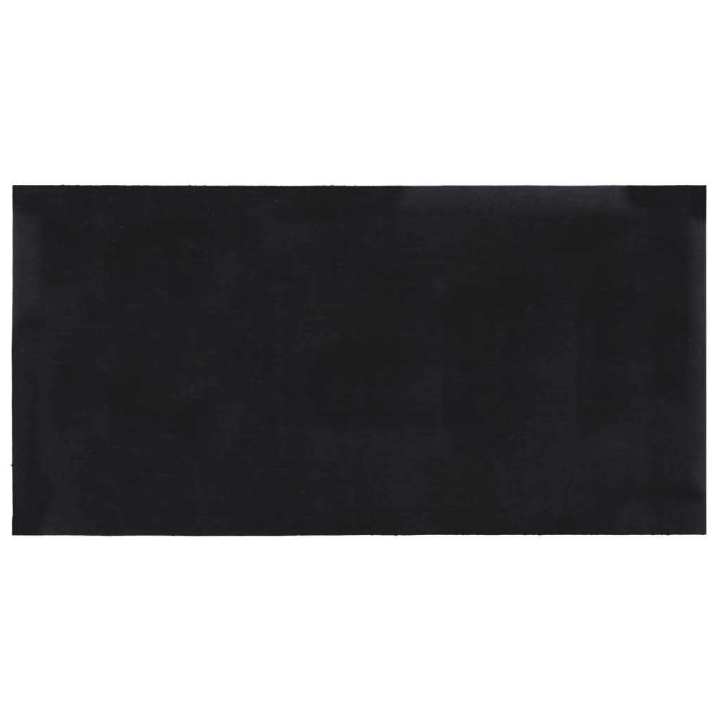 Tapete de porta 100x200 cm fibra de coco tufada cinzento escuro