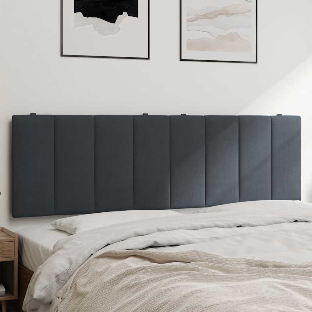Almofadão de cabeceira hanko 160 cm veludo cinzento-escuro