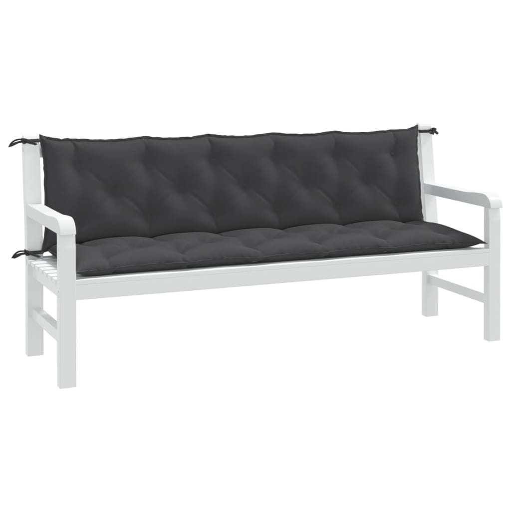 Almofadões p/ banco jardim 2pcs 180x50x7cm mesclado tecido