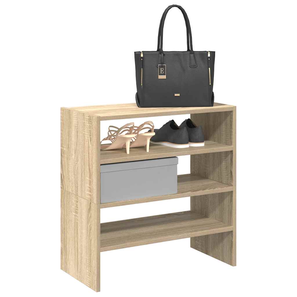 Sapateiras 2 pcs empilháveis 60x30x30,5 cm carvalho sonoma