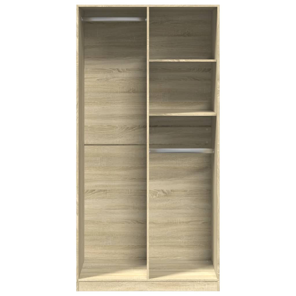 Roupeiro 100x50x200 cm contraplacado carvalho sonoma