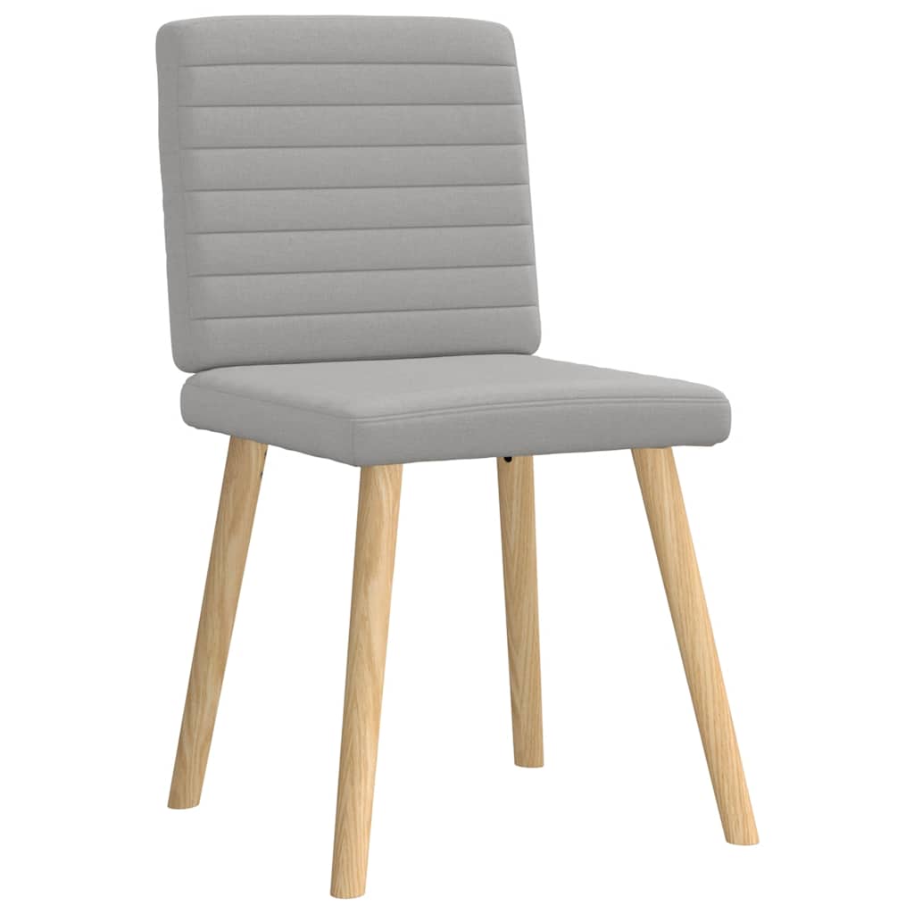 Cadeiras de jantar 4 pcs tecido cinza nuvem