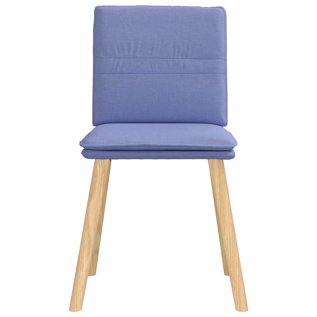 Cadeiras de jantar 4 pcs jeans tecido azul