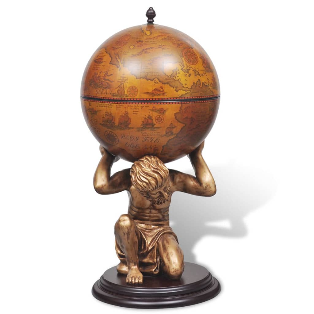 Bar globo terreste para vinho design atlas 42x42x85 cm