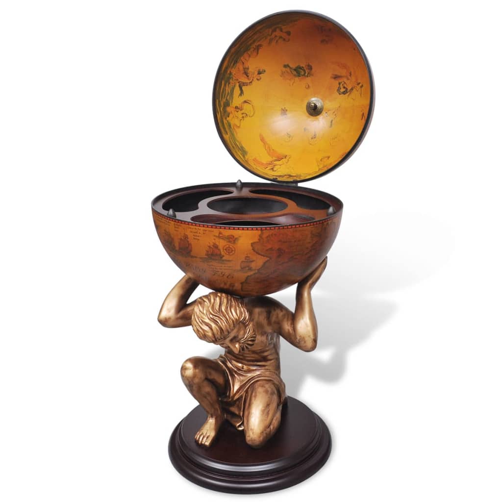 Bar globo terreste para vinho design atlas 42x42x85 cm