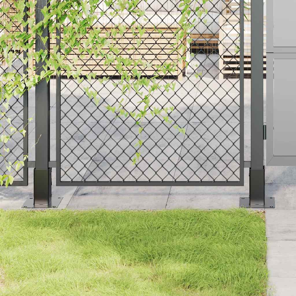 Bases de coluna quadradas 4 peças 61x61 mm aço revestido a pó
