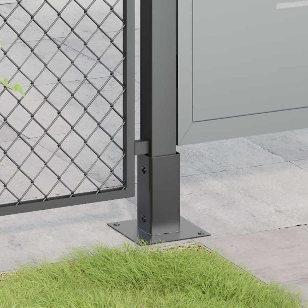 Bases de coluna quadradas 4 peças 61x61 mm aço revestido a pó
