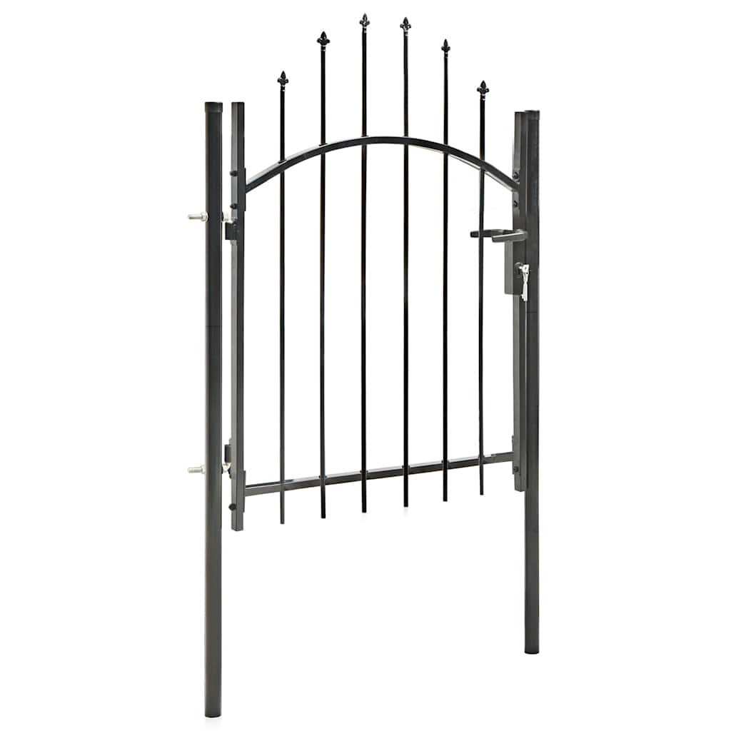Portão de jardim woerden aço 1x1m preto