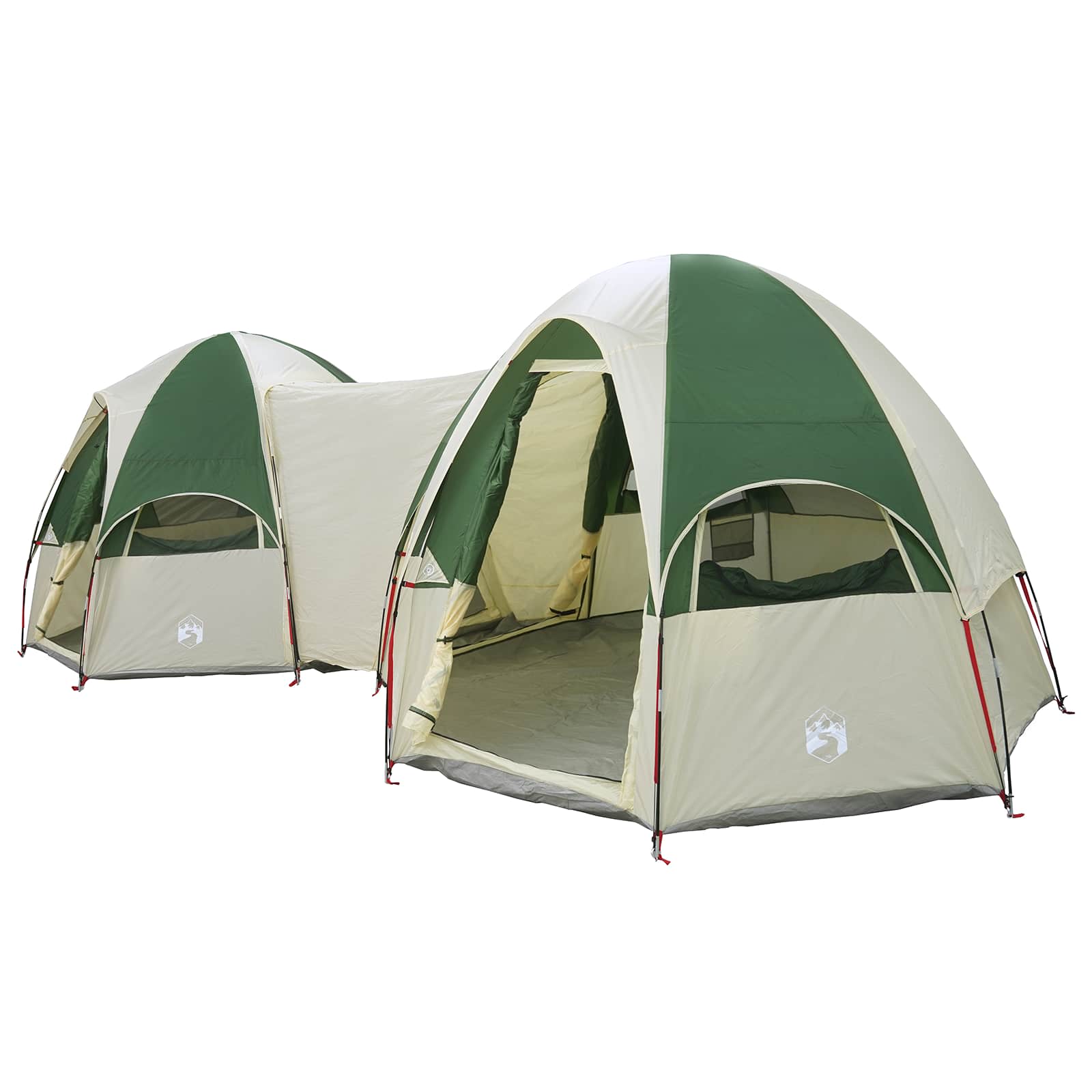 Barraca familiar com cobertura impermeável 14 pessoa verde