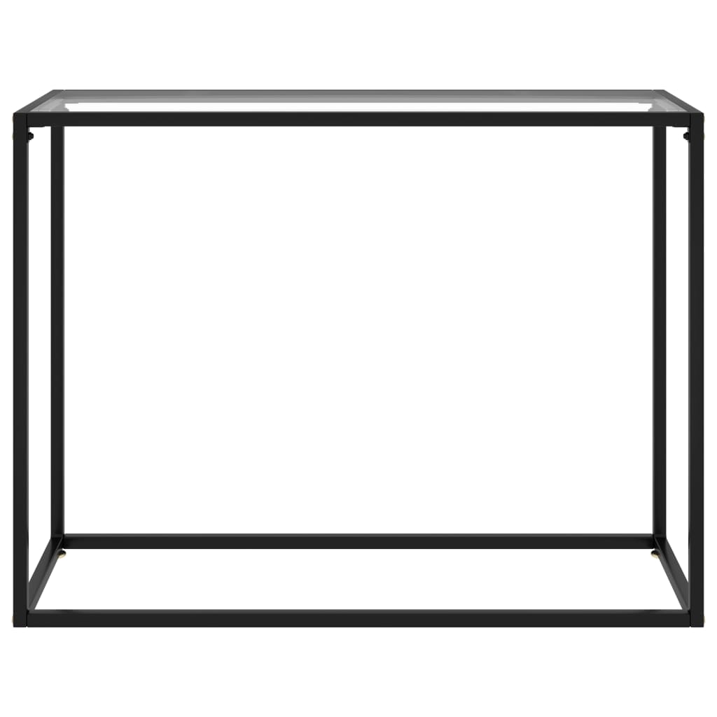 Mesa consola 100x35x75 cm vidro temperado transparente