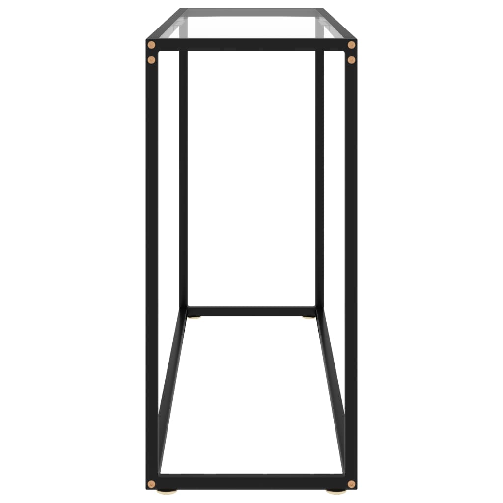 Mesa consola 100x35x75 cm vidro temperado transparente
