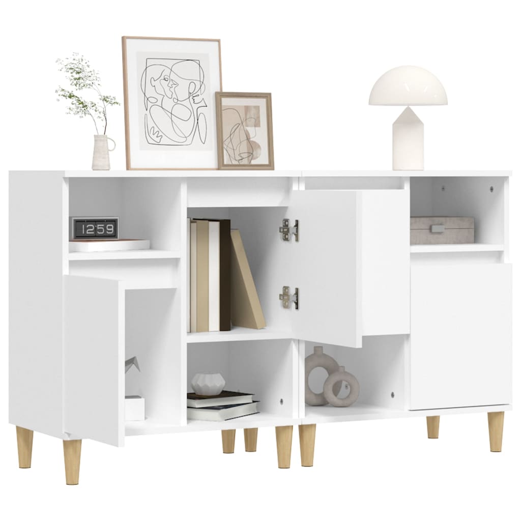 Aparadores 2 pcs 60x35x70 cm derivados de madeira branco