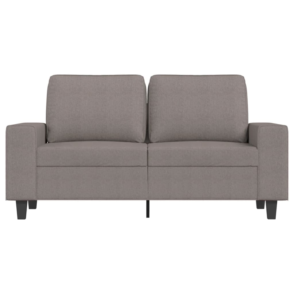 Sofá de 2 lugares tecido 120 cm cinzento-acastanhado