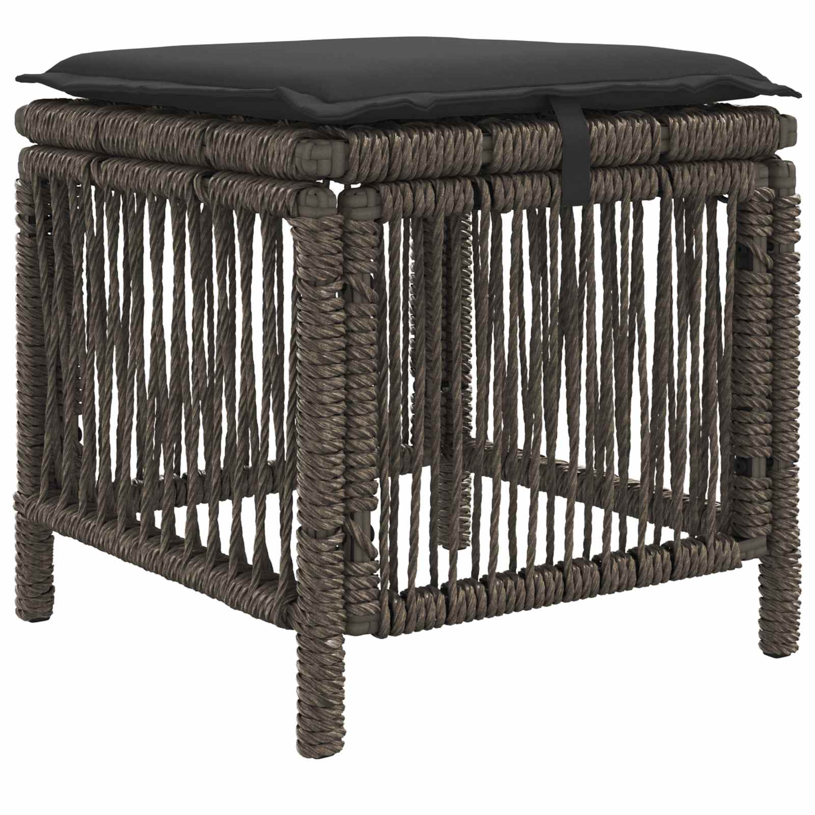 Conjunto de jantar para jardim 4 unid. cinza e cinza escuro