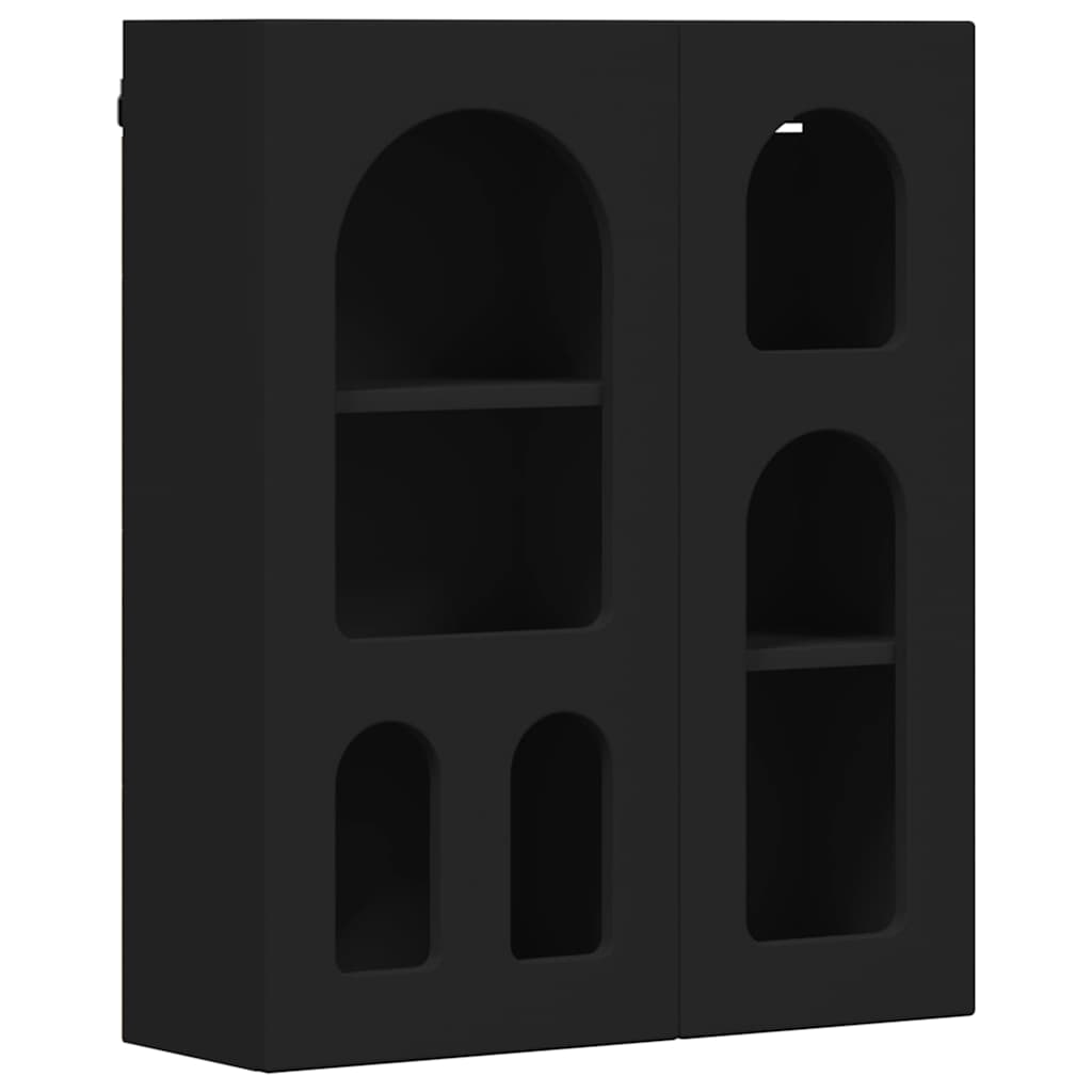 Armário suspenso com prateleira elst preto 59 x 20 x 71,5 cm