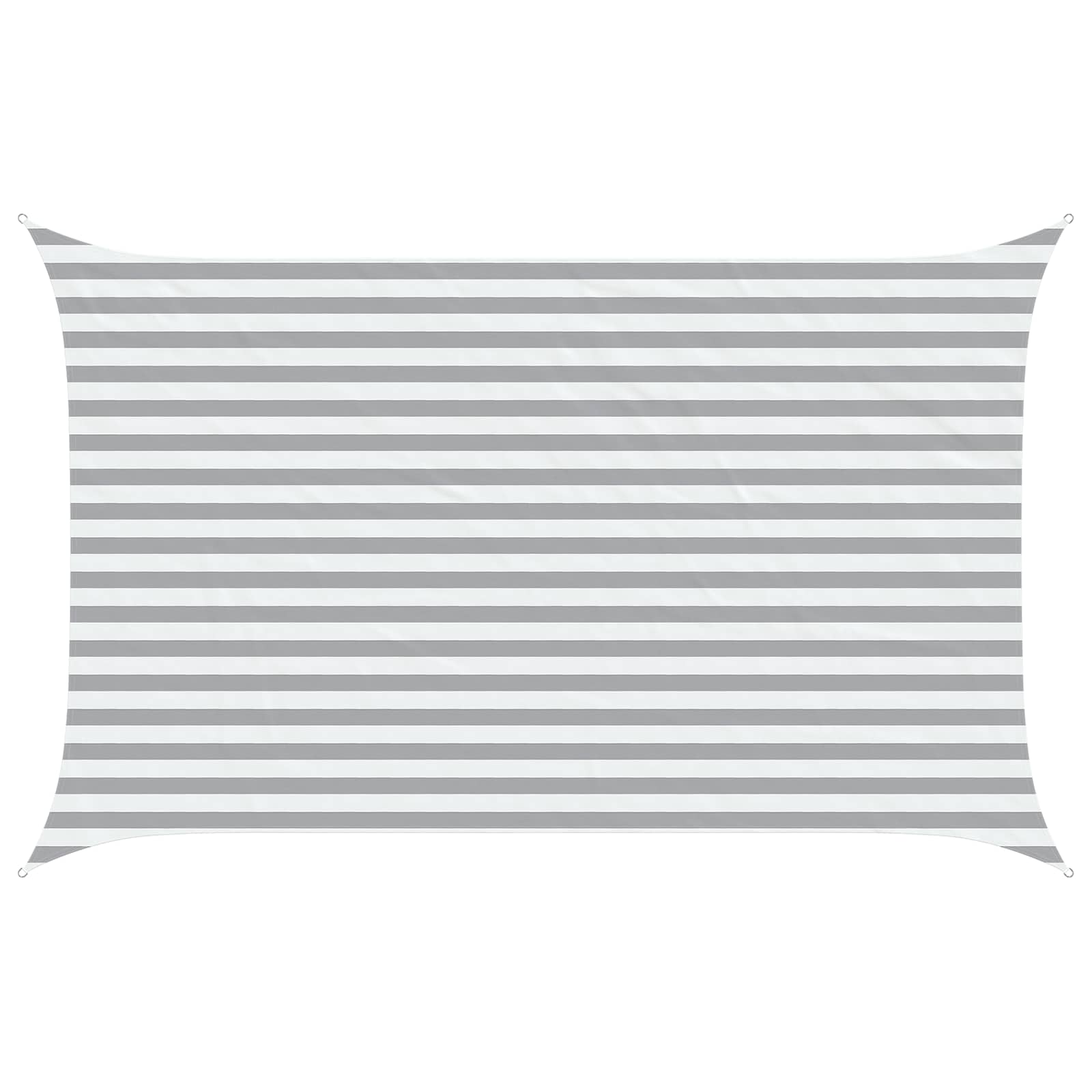Vela de sombra solar cinza claro e branco 4 x 2,5 m