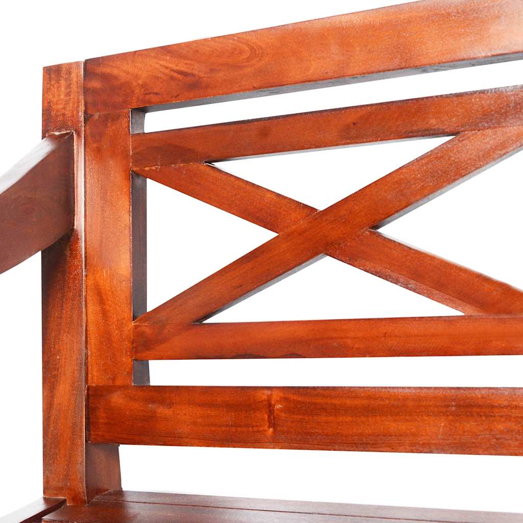 Banco batávia 123 cm madeira de mogno maciça castanho-escuro