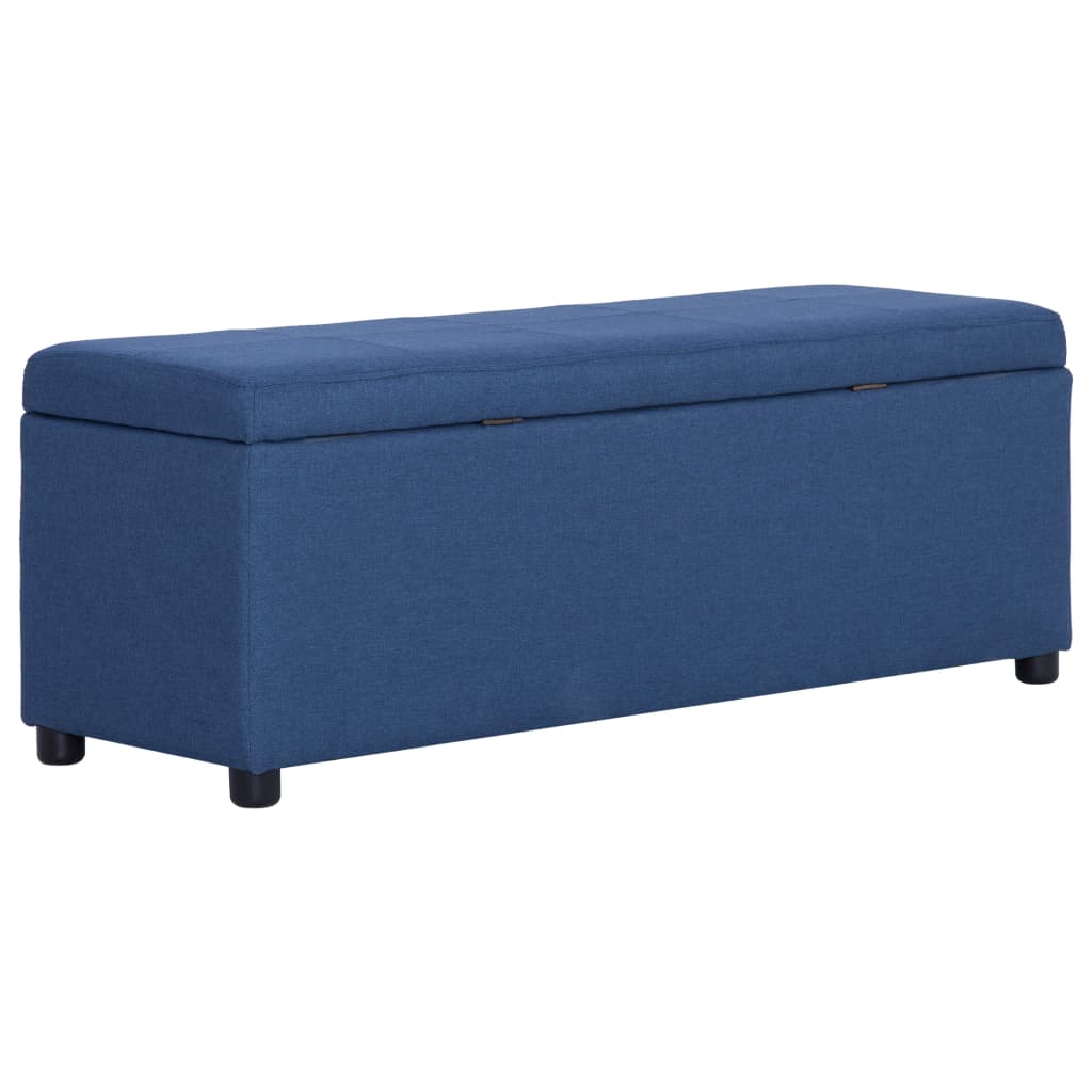 Banco c/ compartimento de arrumação 116 cm poliéster azul