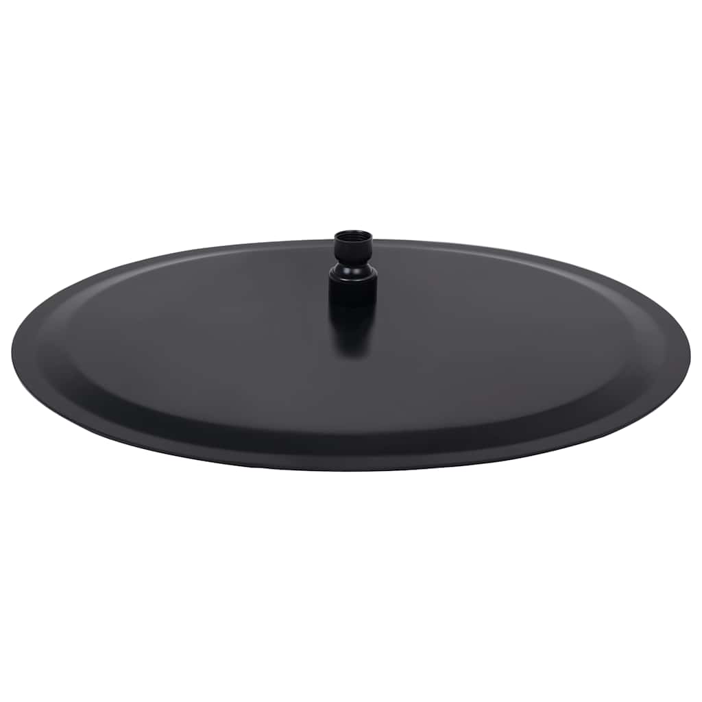 Cabeça de chuveiro redonda 40 cm aço inoxidável preto