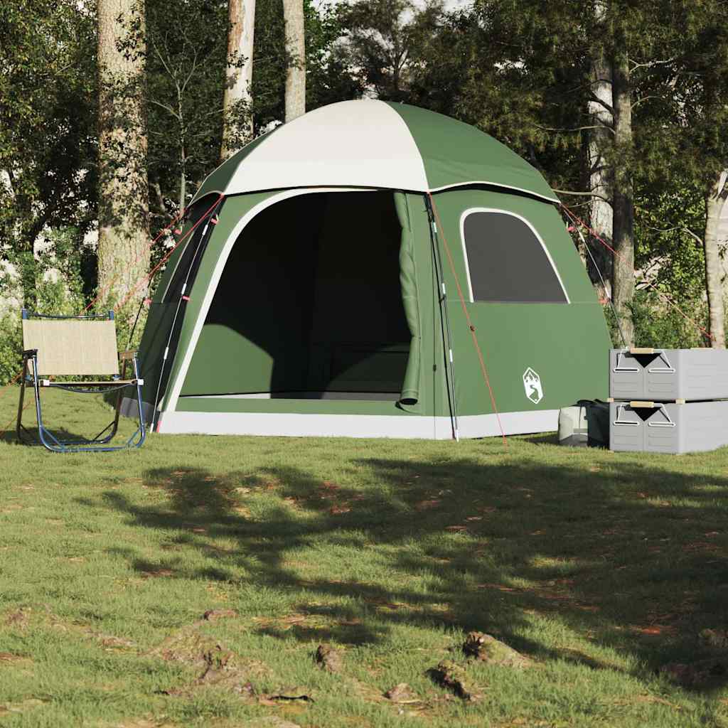 Tenda familiar estilo igloo para 6 pessoas impermeável verde