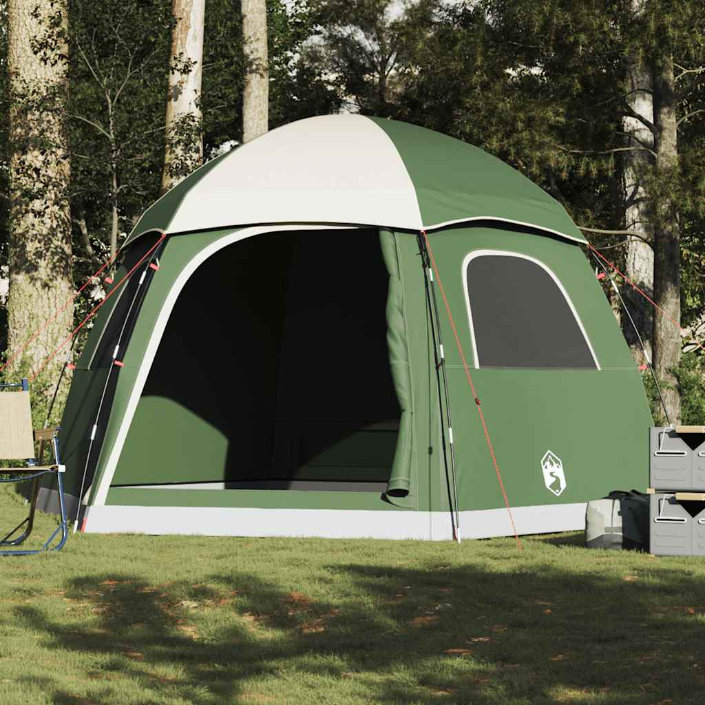 Tenda familiar estilo igloo para 6 pessoas impermeável verde
