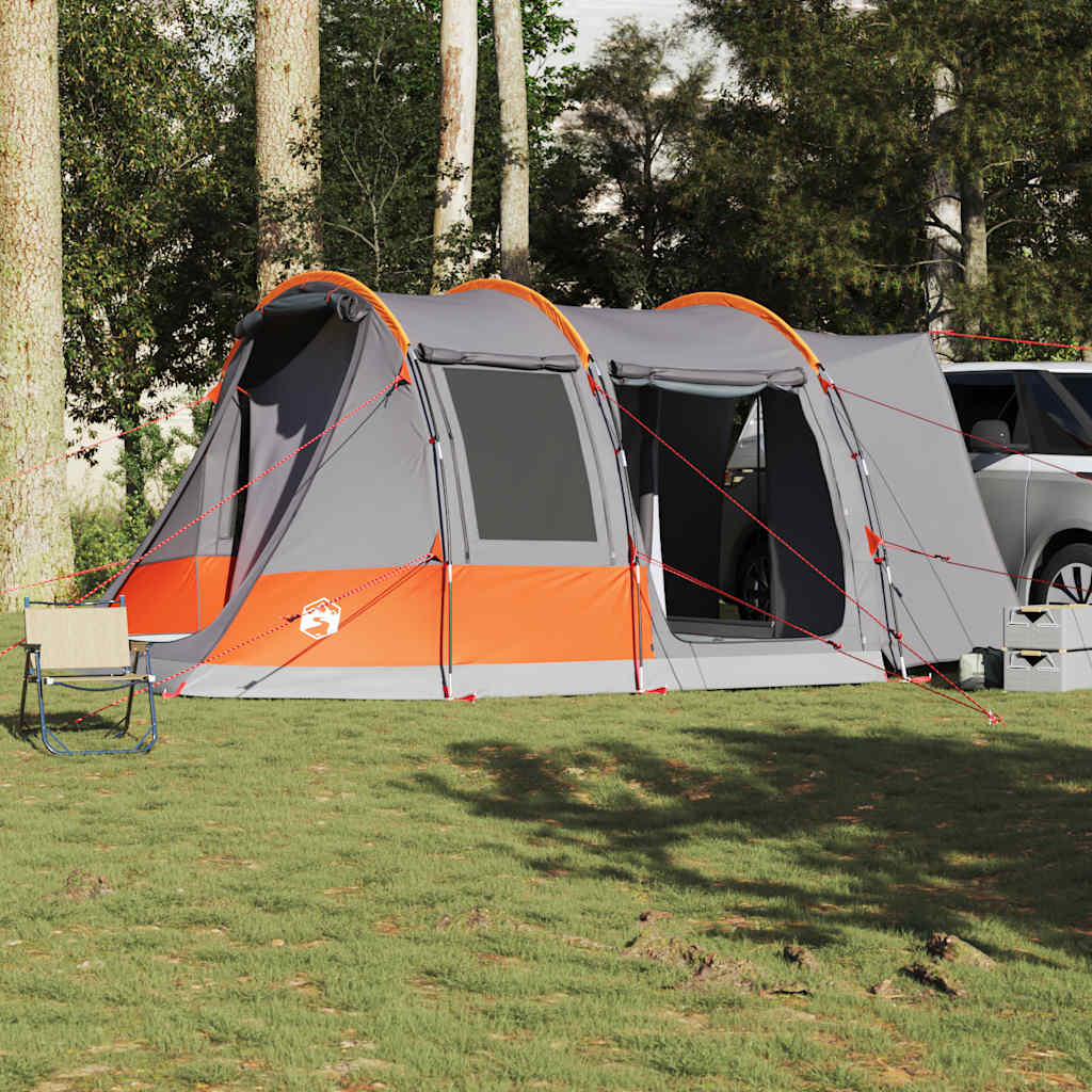 Tenda de campismo p/ 2 pessoas impermeável cinzento/laranja