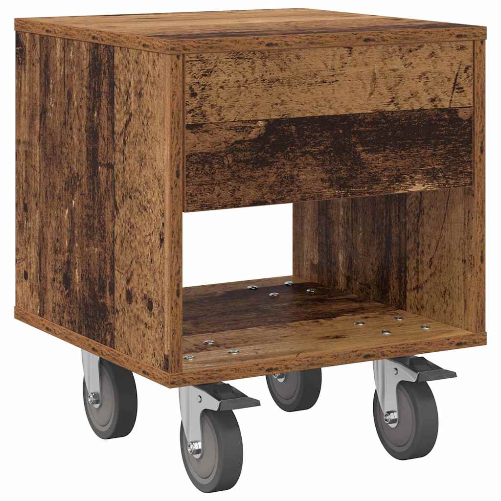 Mesa-de-cabeceira madeira antiga 40,5 x 40 x 48 cm