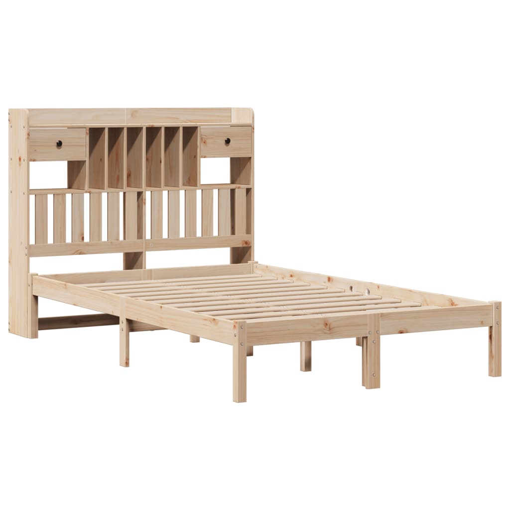 Cama com estante sem colchão 135x190 cm pinho maciço