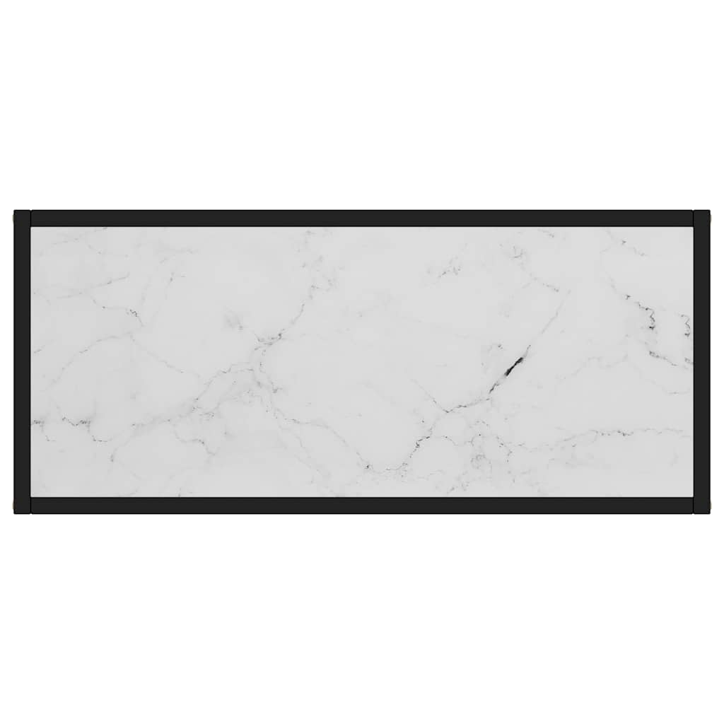 Mesa consola 80x35x75 cm vidro temperado branco
