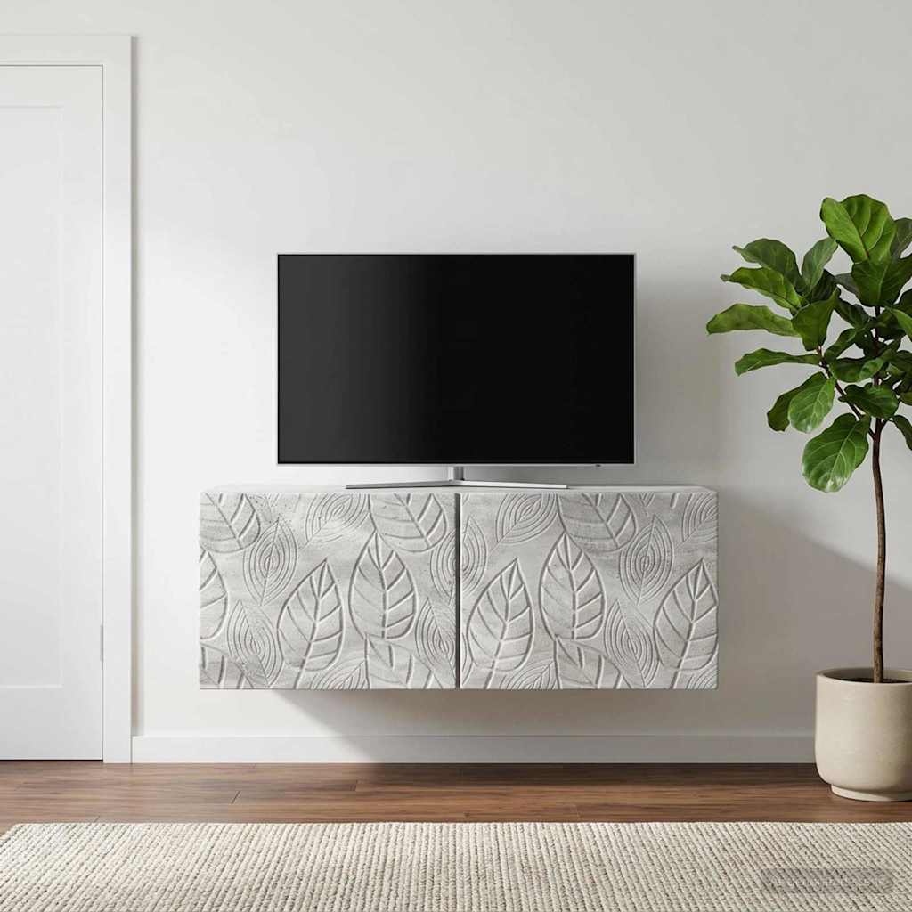 Gabinete de TV de parede 59,5 x 41 x 30 cm cinzento cimento