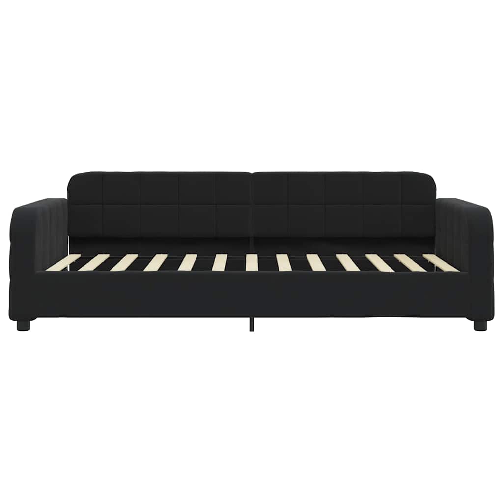 Sofá-cama com colchão 80x200 cm veludo preto