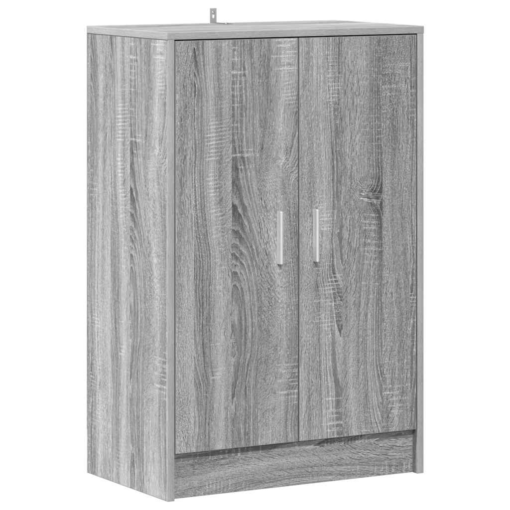 Sapateira 60x35x92 cm derivados de madeira sonoma cinza