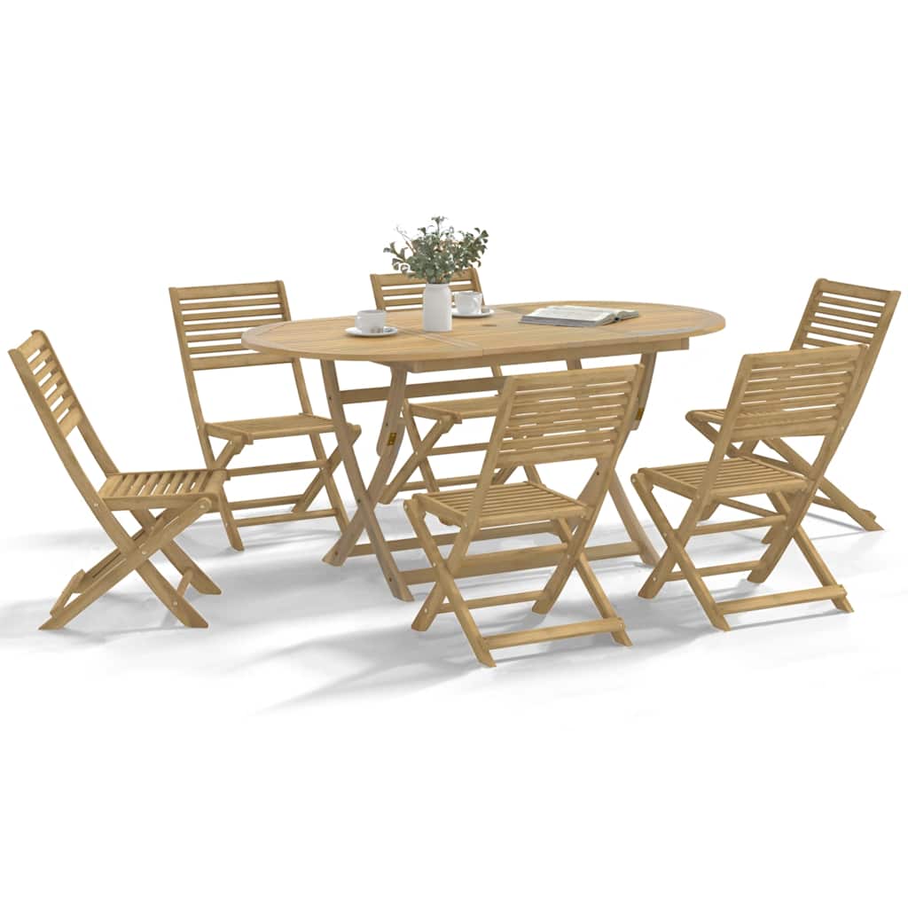 Cadeiras de jardim dobráveis 6 pcs 48,5x61,5x87cm acácia maciça