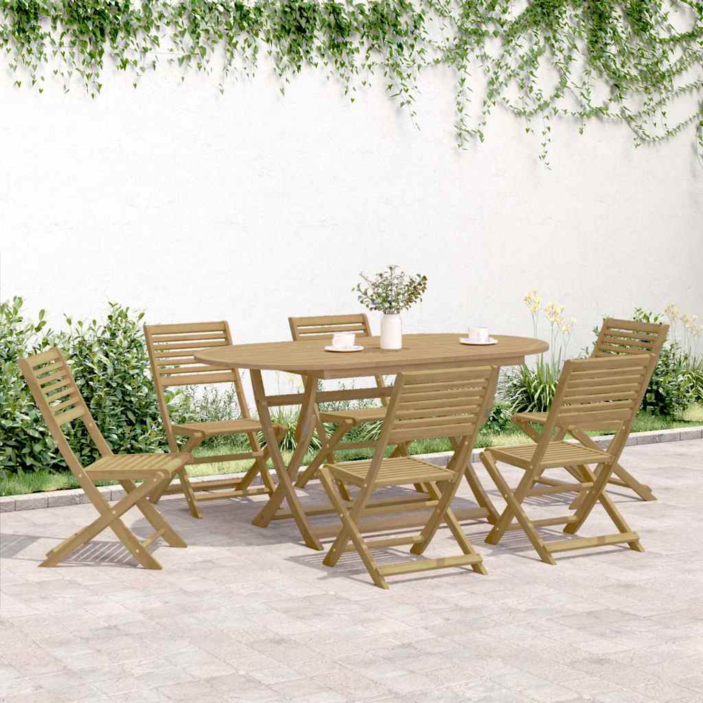 Cadeiras de jardim dobráveis 6 pcs 48,5x61,5x87cm acácia maciça