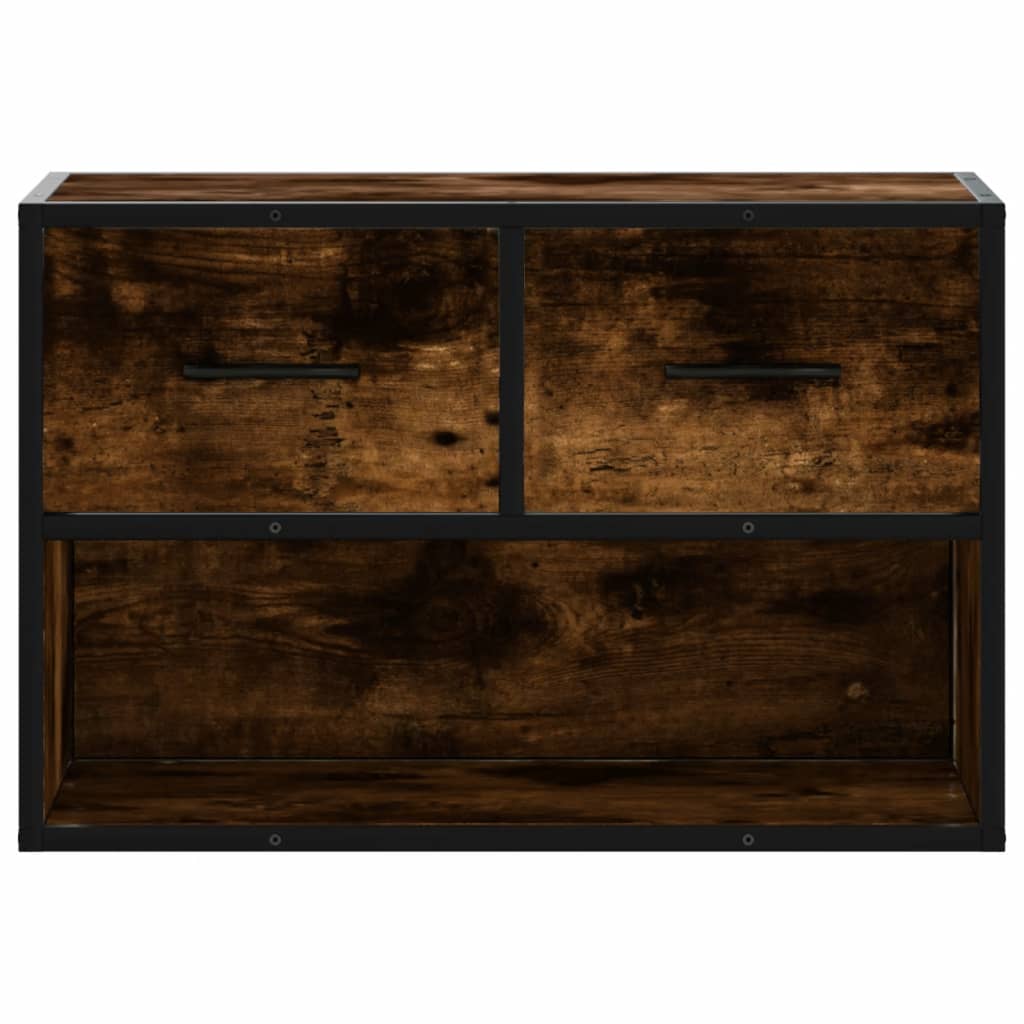 Móvel p/ TV 60x31x39,5 cm deriv. madeira/metal carvalho fumado