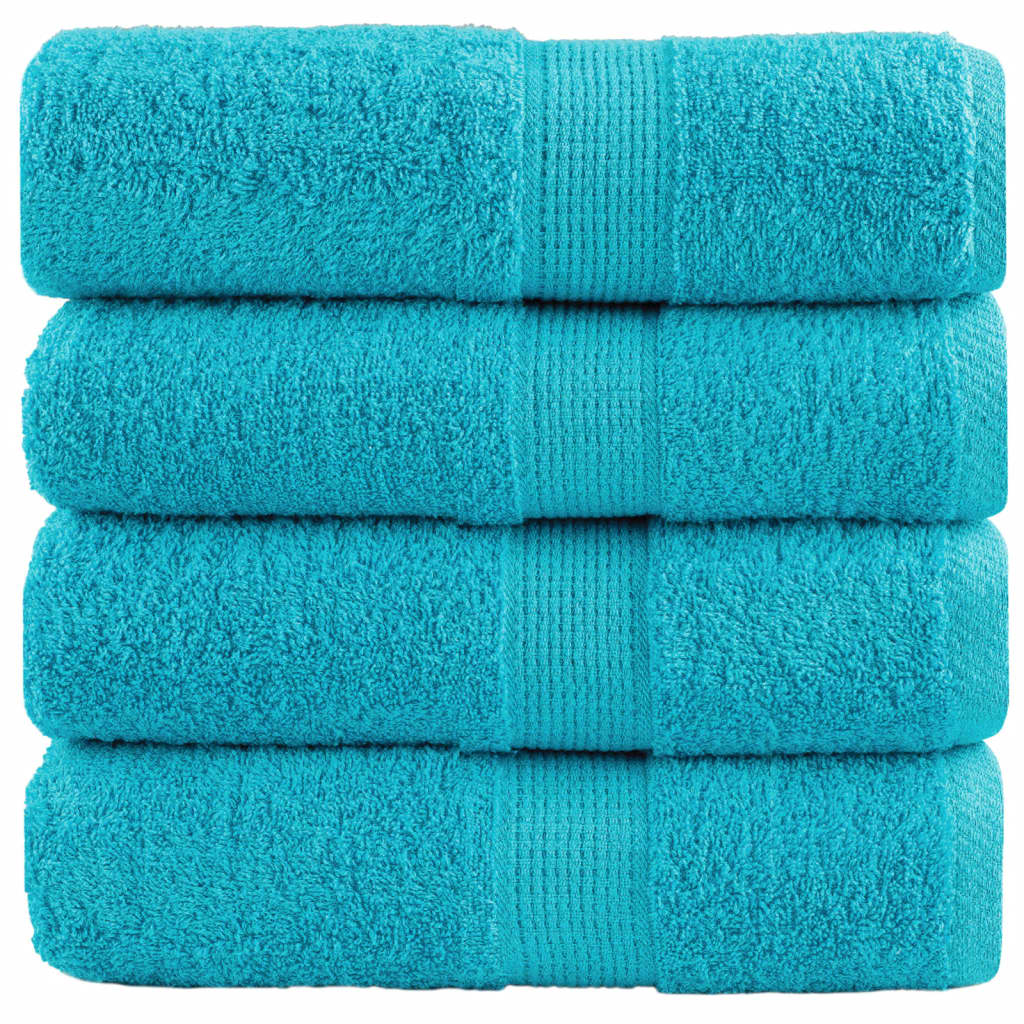 Toalhas de bidé premium solund 4 pcs 30x50 cm 600 gsm turquesa