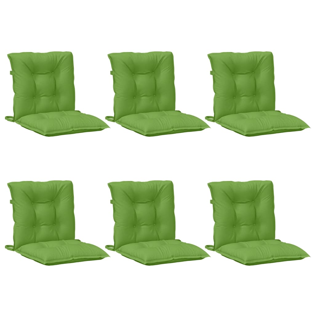 Almofadões lombares p/ cadeiras 6pcs mesclado tecido verde