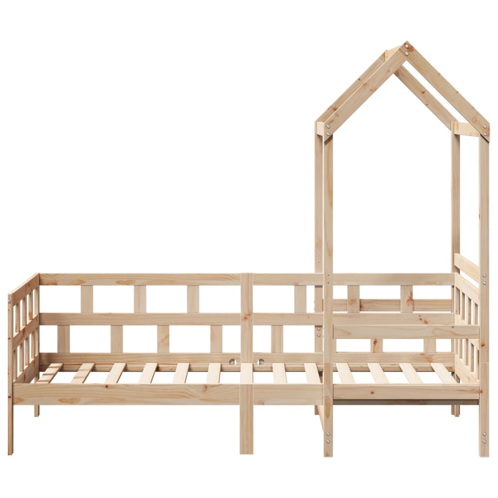 Sofá-cama com telhado 80x200 cm madeira de pinho maciça